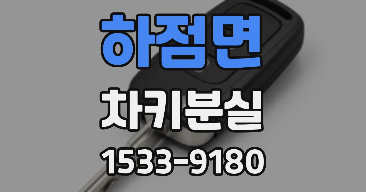 하점면 차키분실