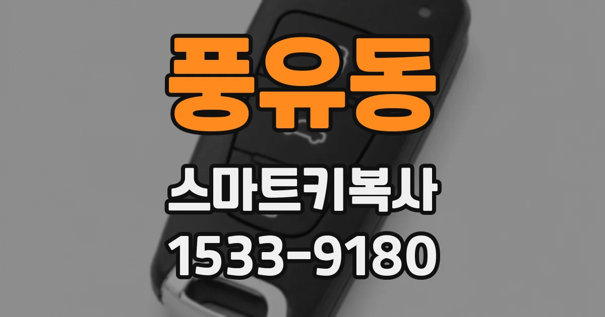 풍유동 스마트키복사