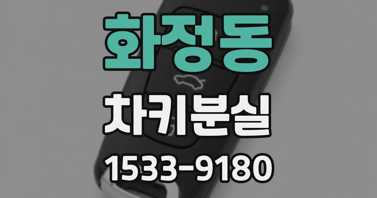 화정동 차키분실