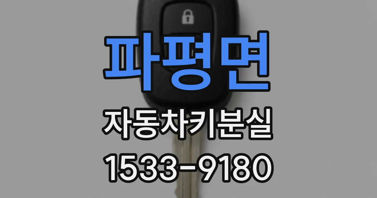 파평면 자동차키분실