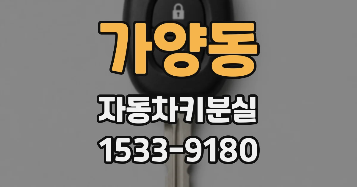 가양동 자동차키분실