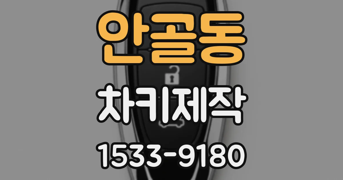 안골동 차키제작