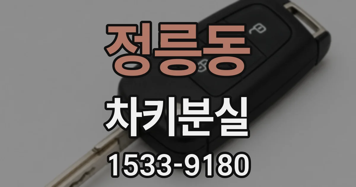 정릉동 차키분실