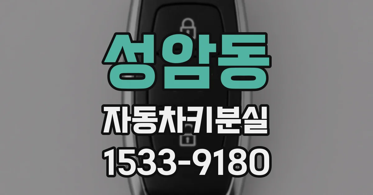 성암동 자동차키분실