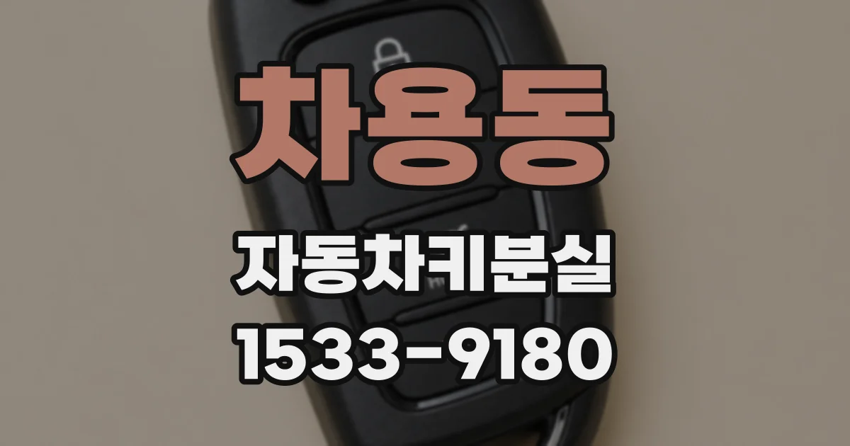 차용동 자동차키분실