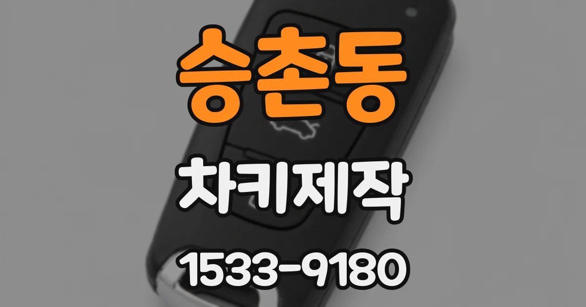승촌동 차키제작