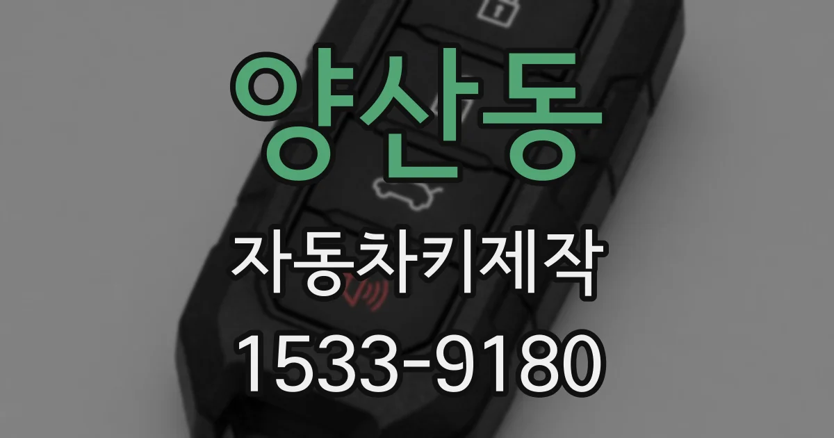 양산동 자동차키제작