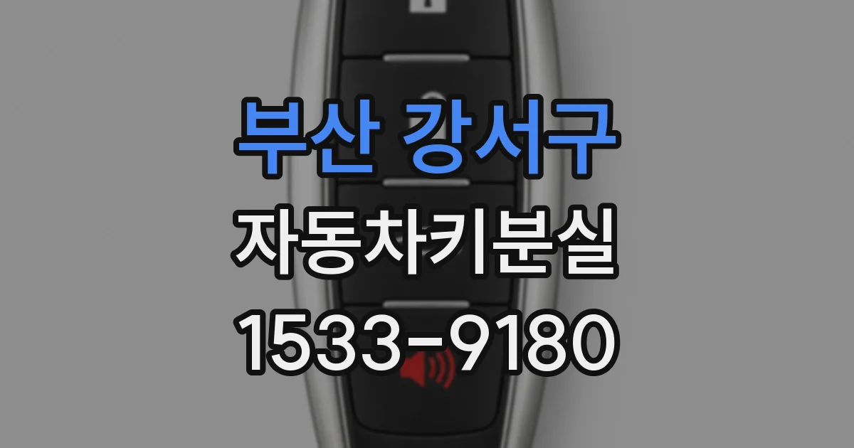 부산 강서구 자동차키분실
