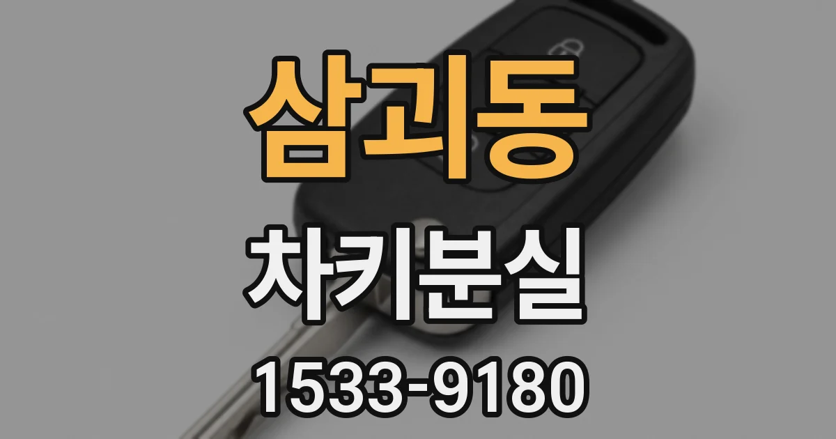 삼괴동 차키분실