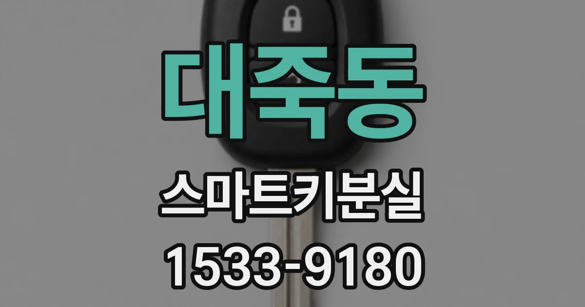 대죽동 스마트키분실