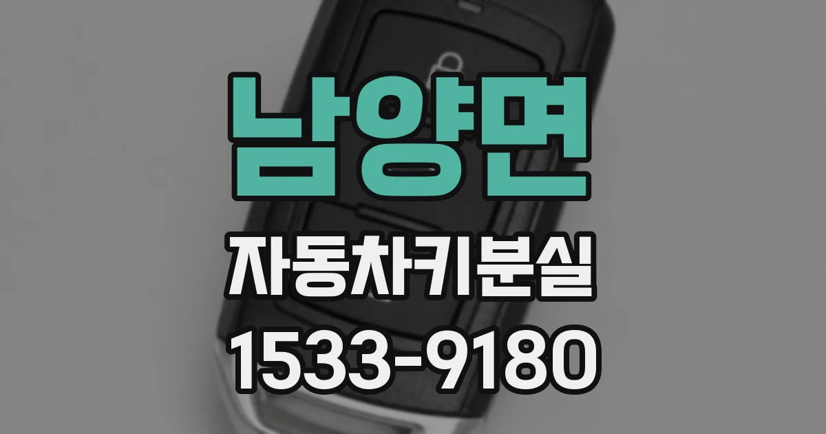 남양면 자동차키분실