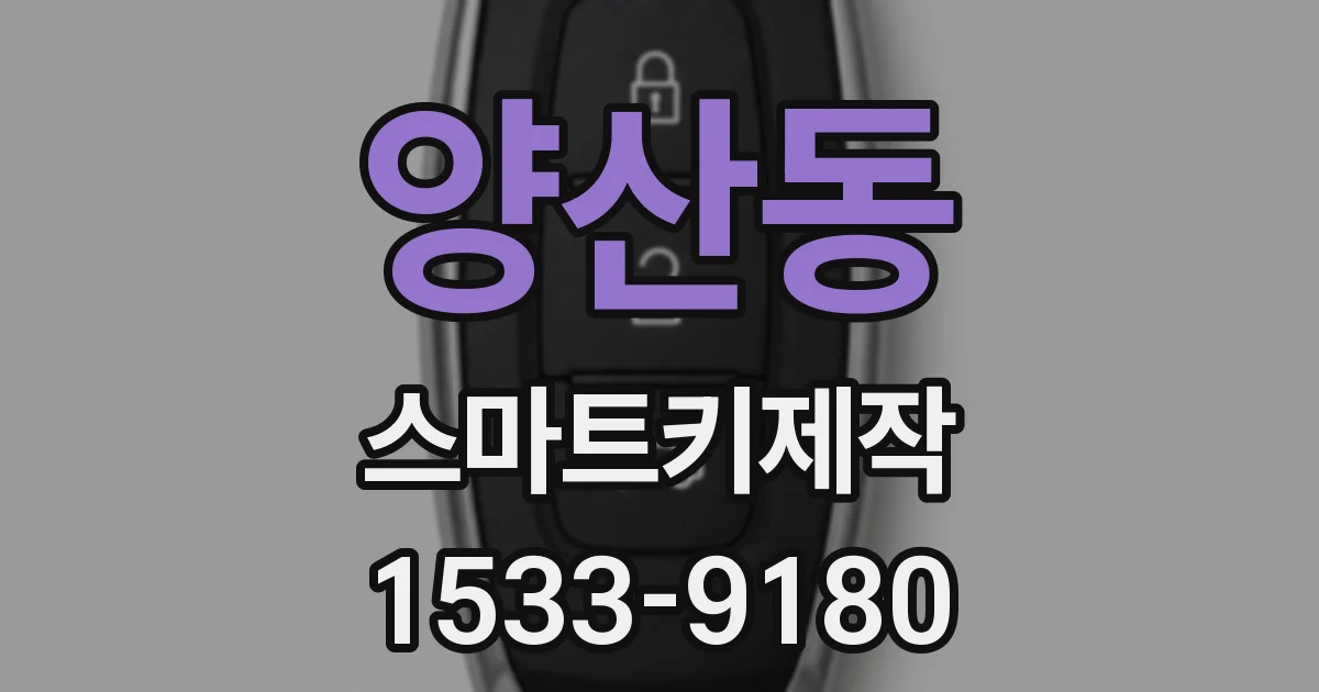 양산동 스마트키제작
