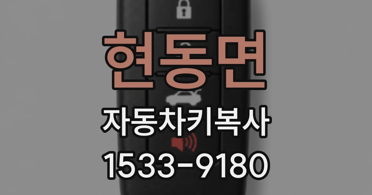 현동면 자동차키복사
