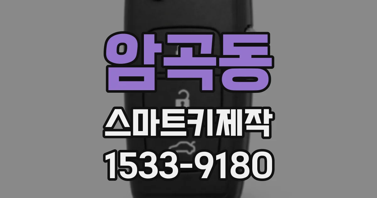 암곡동 스마트키제작