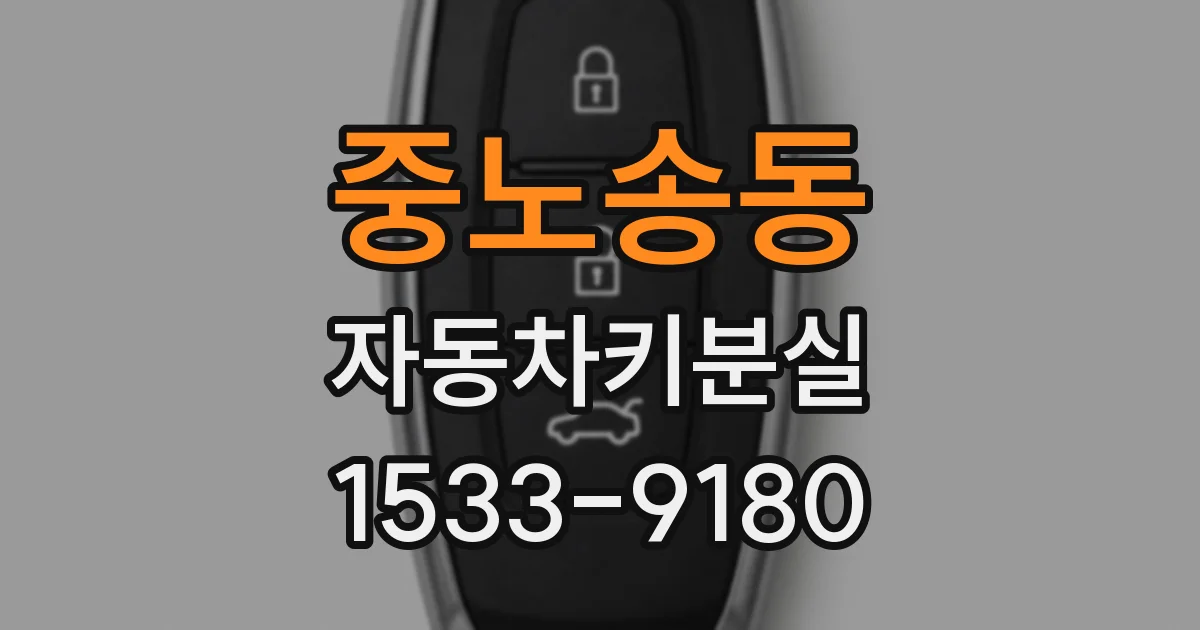 중노송동 자동차키분실