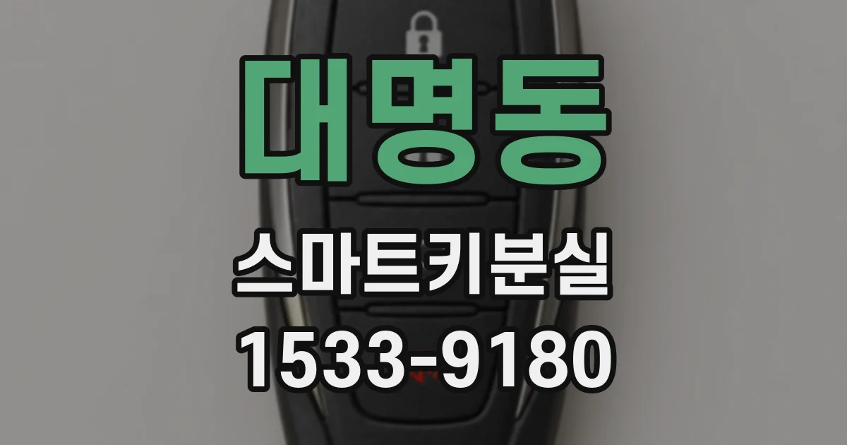 대명동 스마트키분실