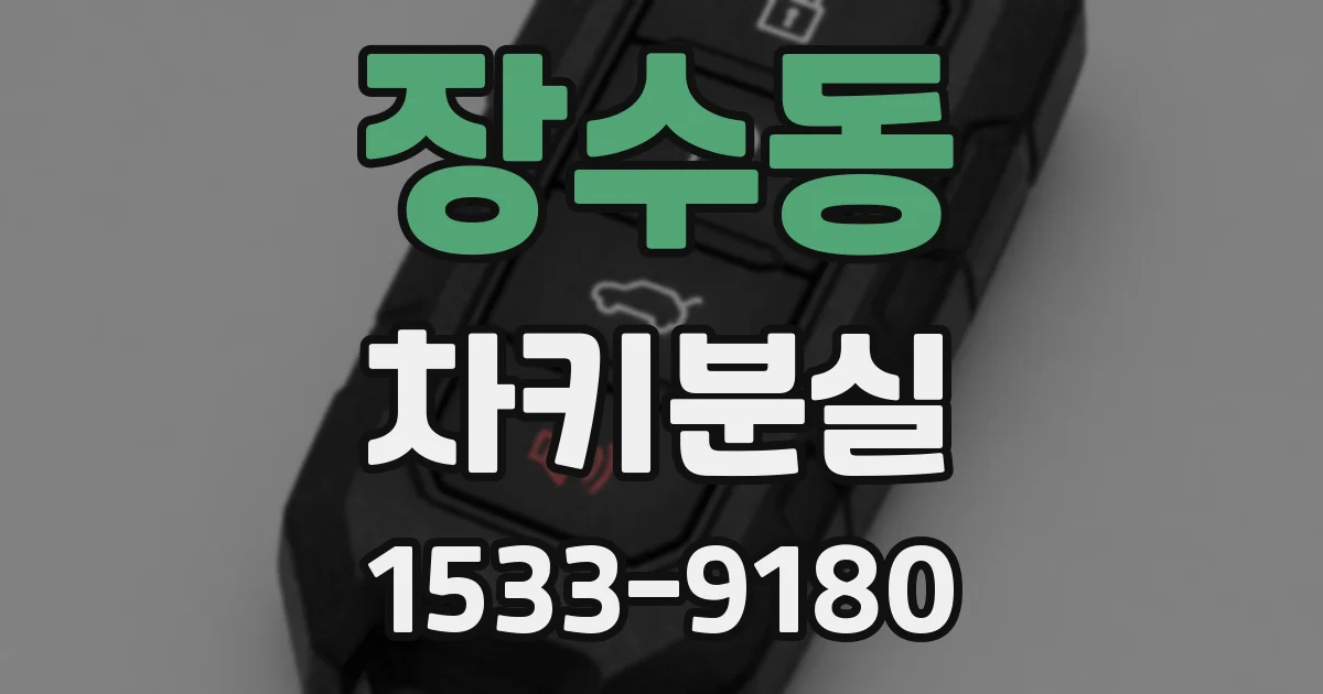 장수동 차키분실
