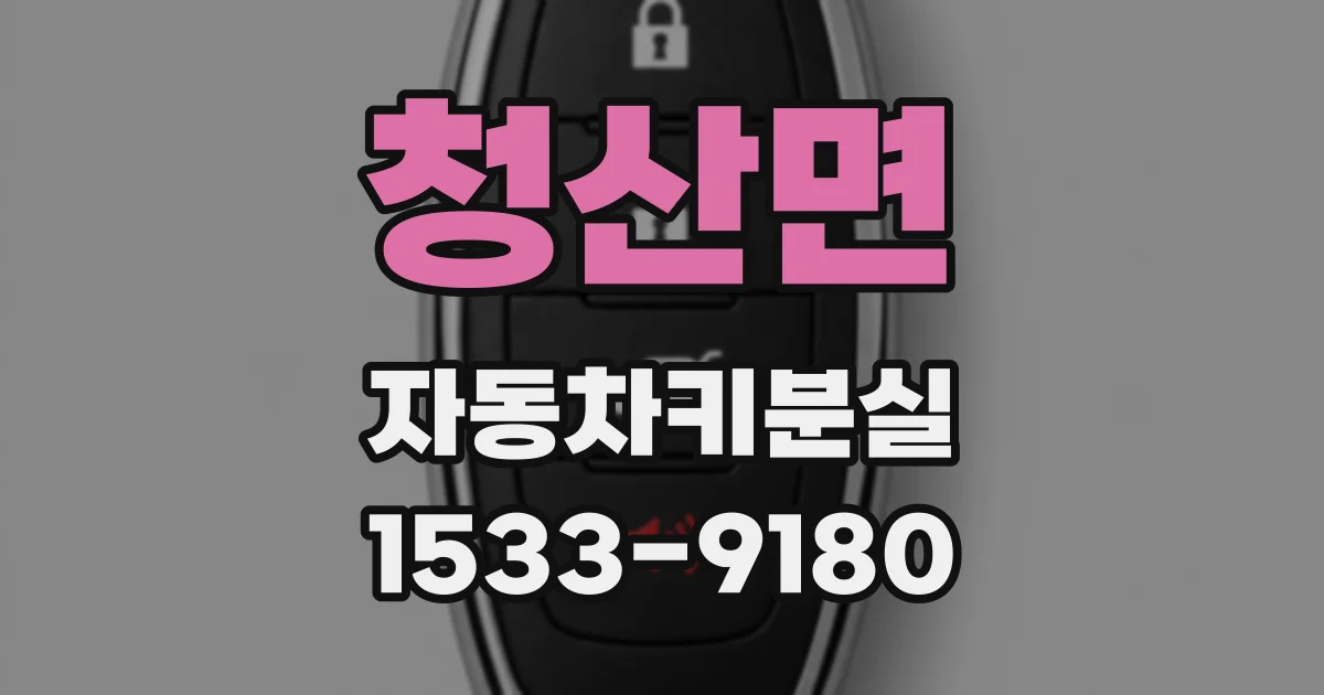 청산면 자동차키분실
