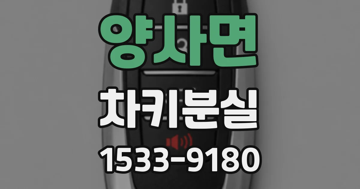 양사면 차키분실