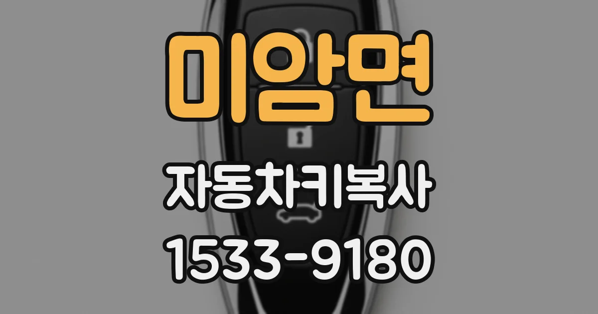 미암면 자동차키복사