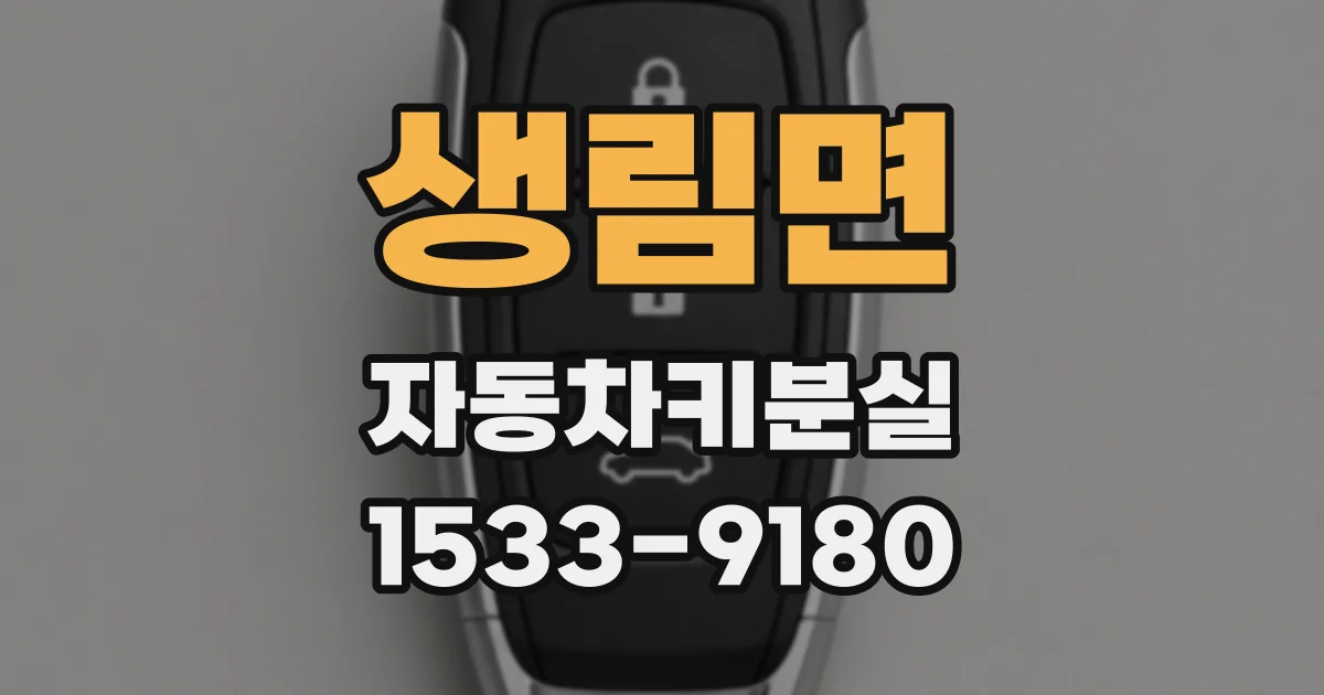 생림면 자동차키분실