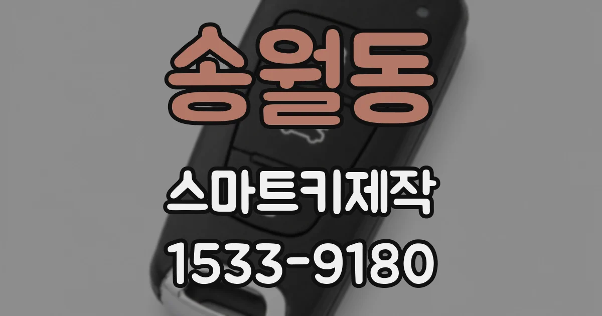 송월동 스마트키제작