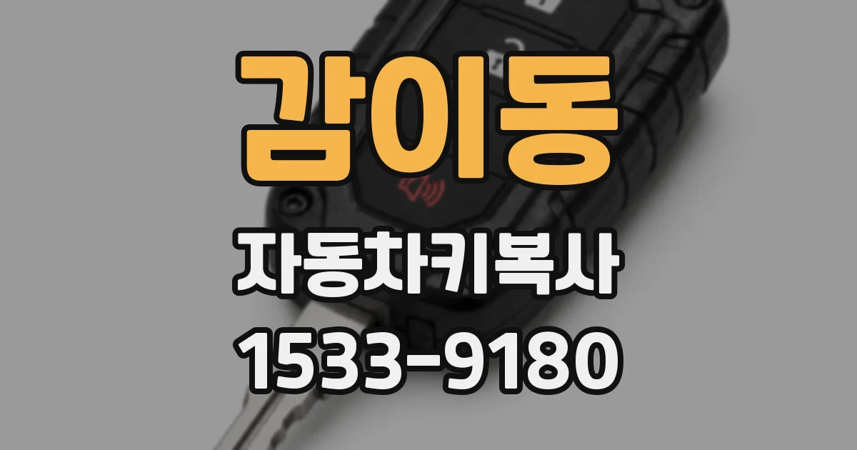 감이동 자동차키복사