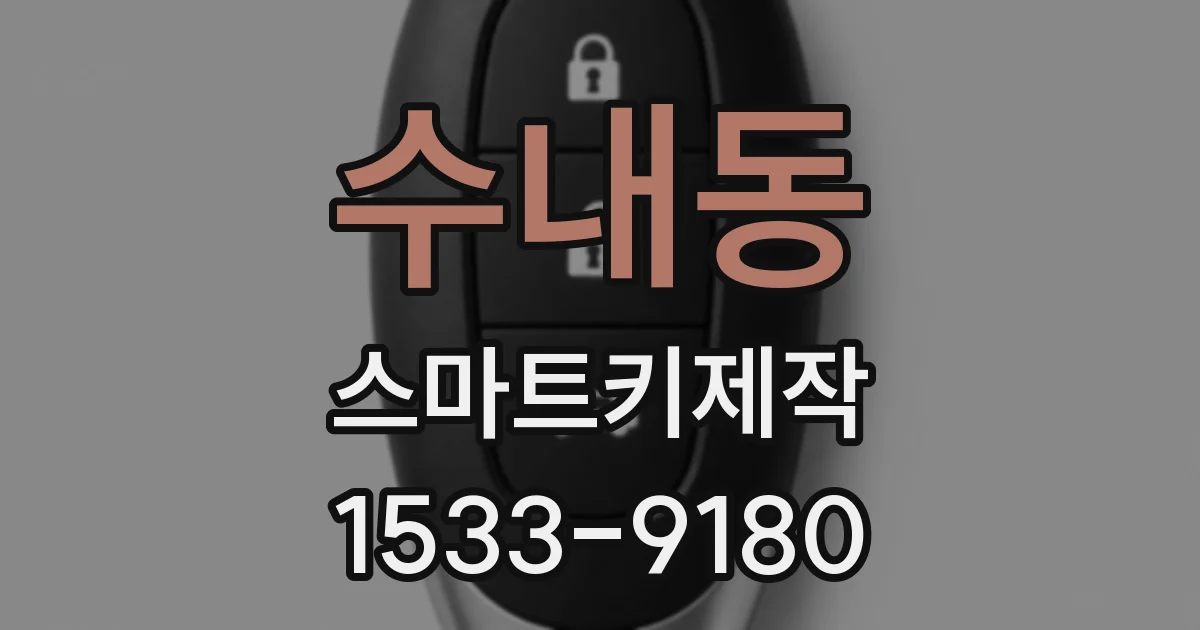 수내동 스마트키제작