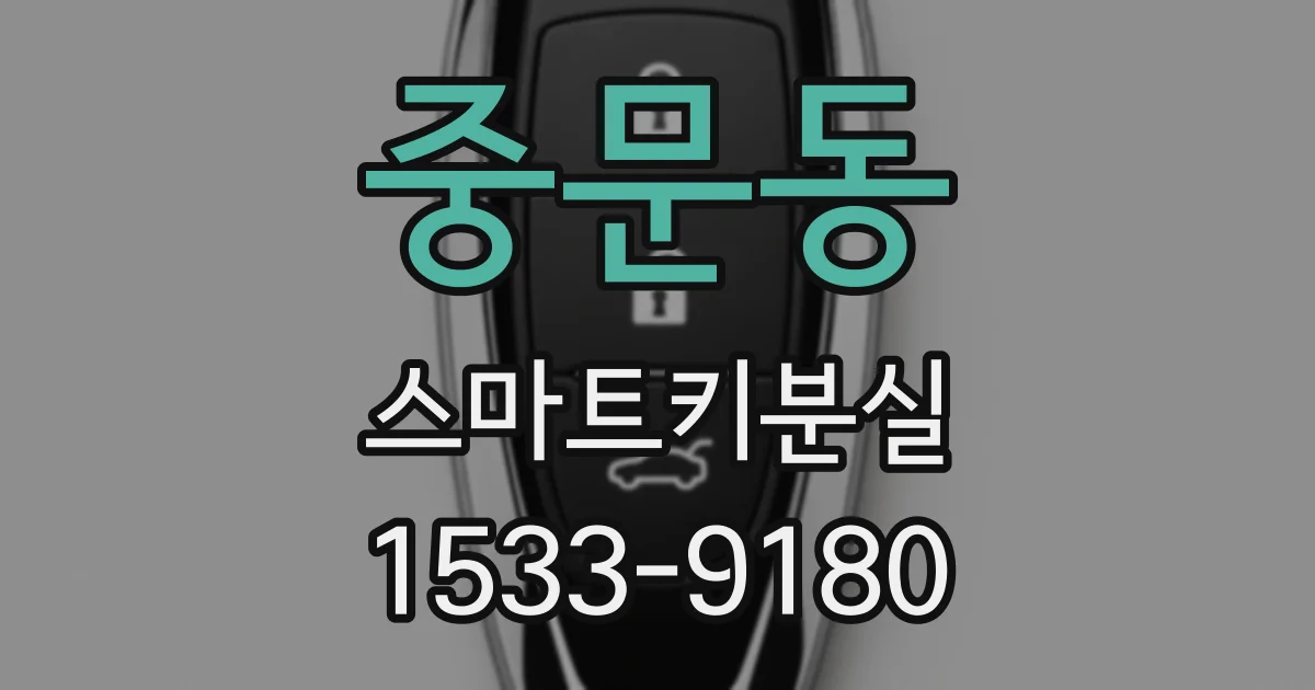중문동 스마트키분실