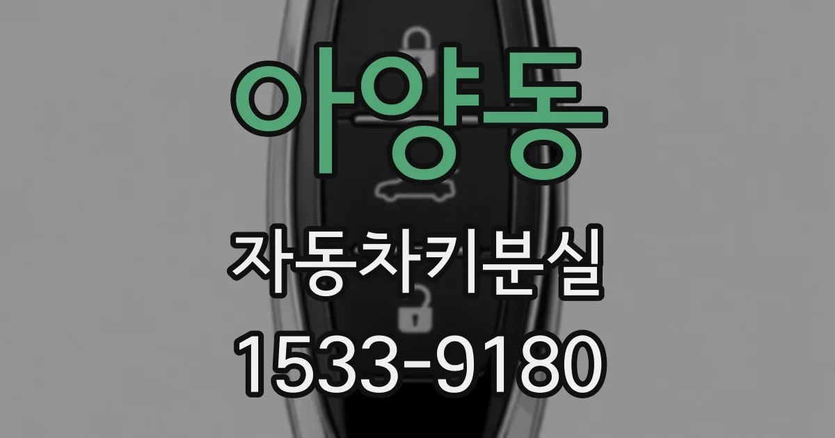 아양동 자동차키분실