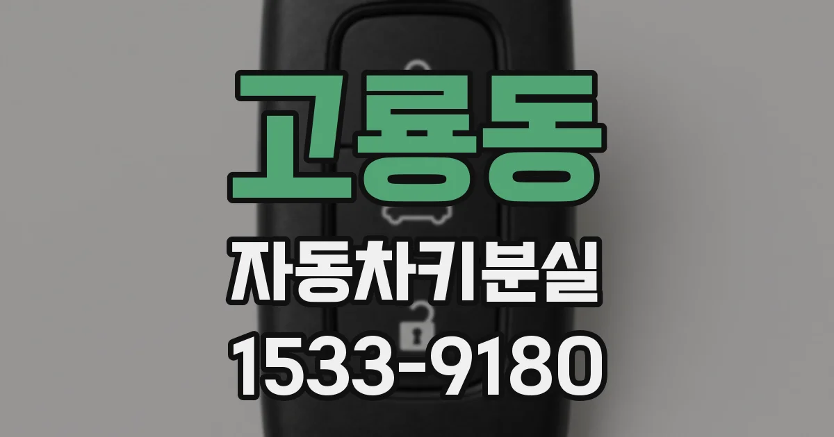 고룡동 자동차키분실