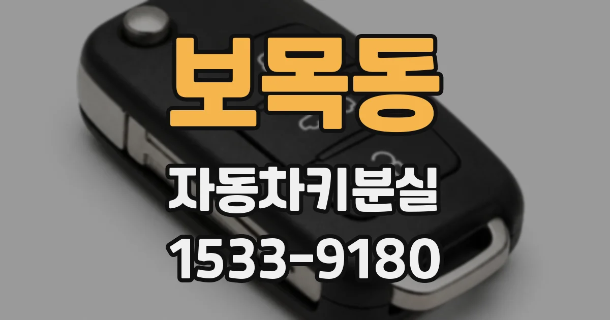 보목동 자동차키분실