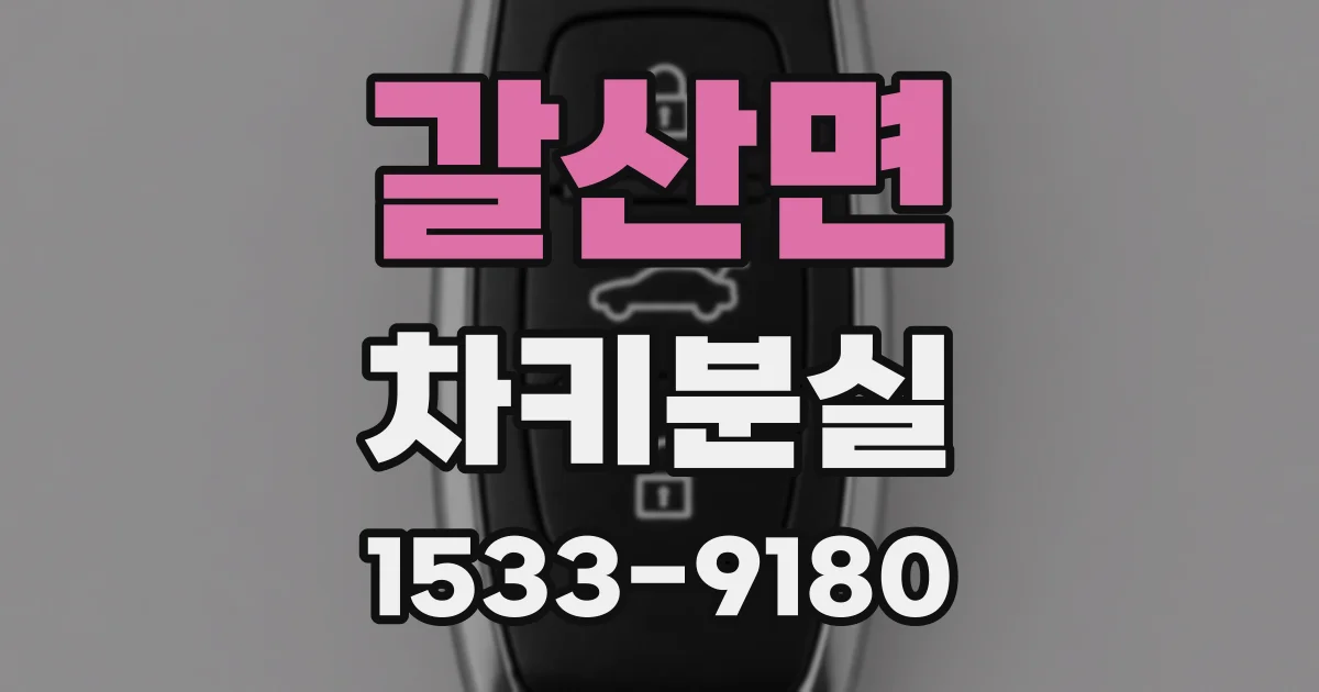 갈산면 차키분실