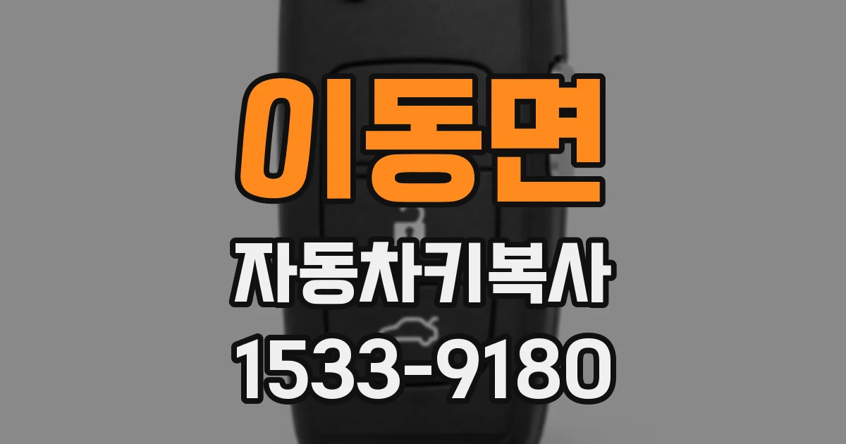 이동면 자동차키복사