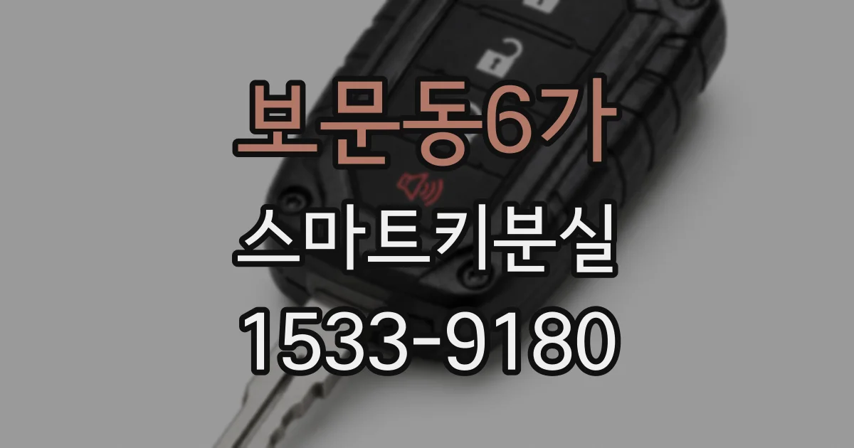보문동6가 스마트키분실