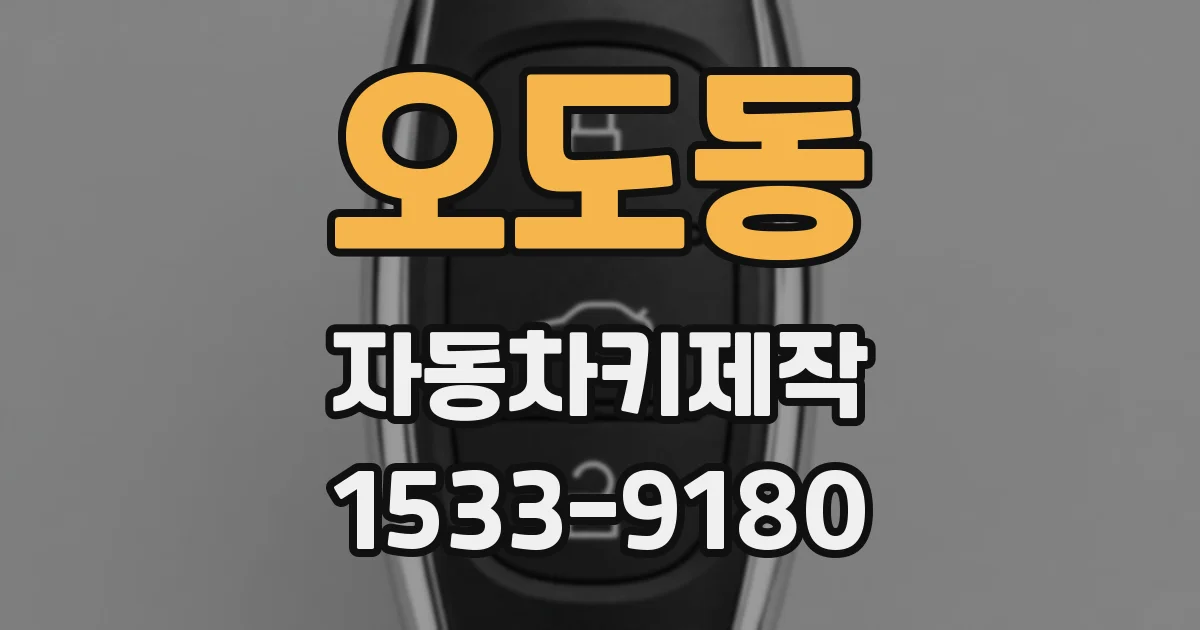 오도동 자동차키제작
