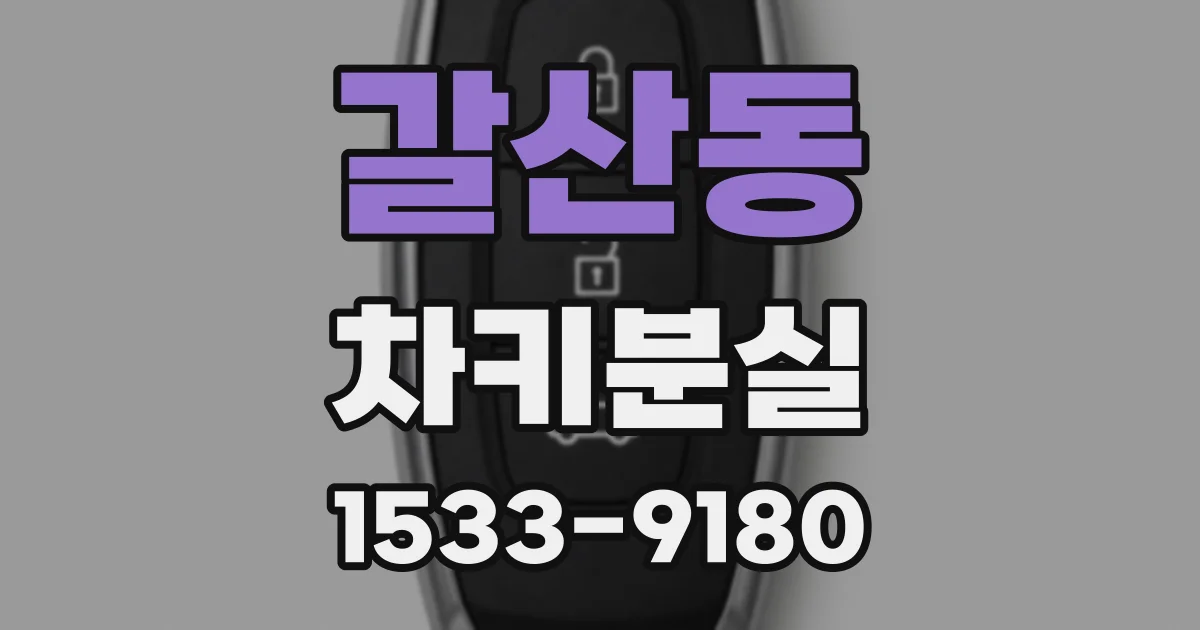 갈산동 차키분실