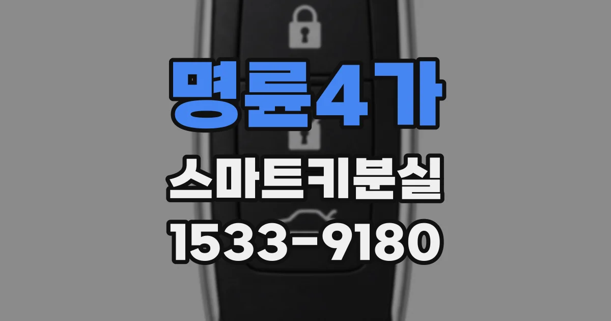 명륜4가 스마트키분실