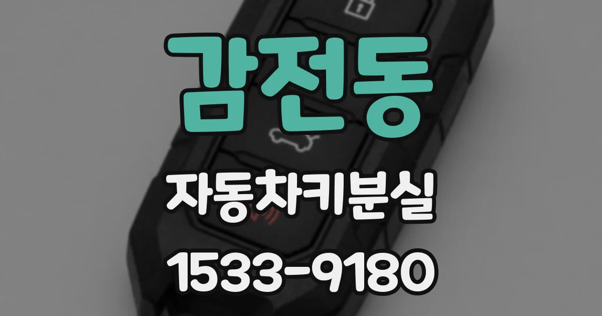 감전동 자동차키분실