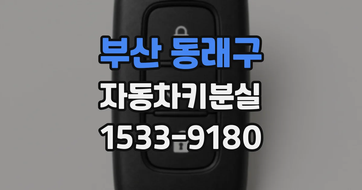 부산 동래구 자동차키분실