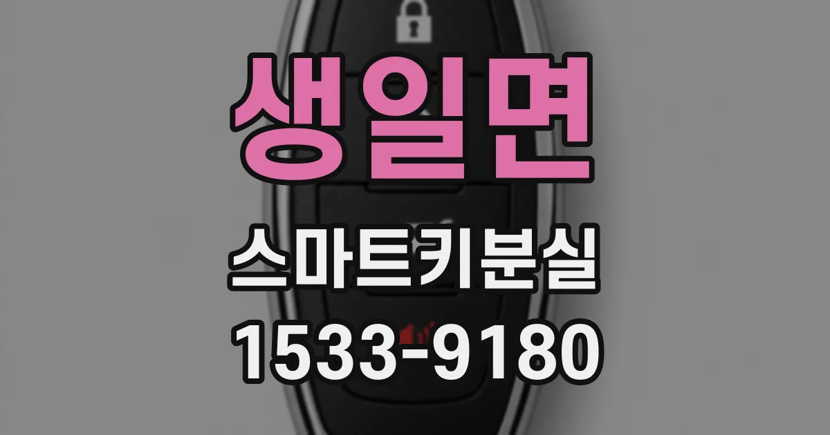 생일면 스마트키분실