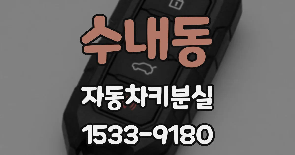 수내동 자동차키분실