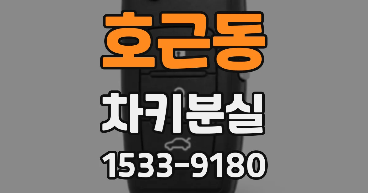 호근동 차키분실