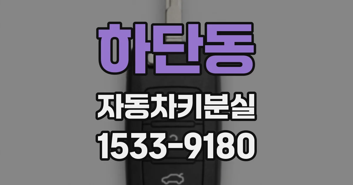 하단동 자동차키분실
