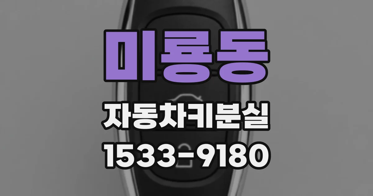 미룡동 자동차키분실