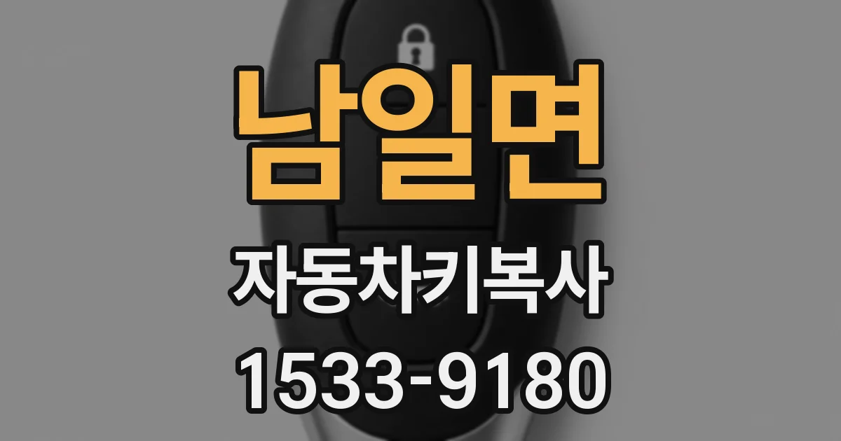남일면 자동차키복사