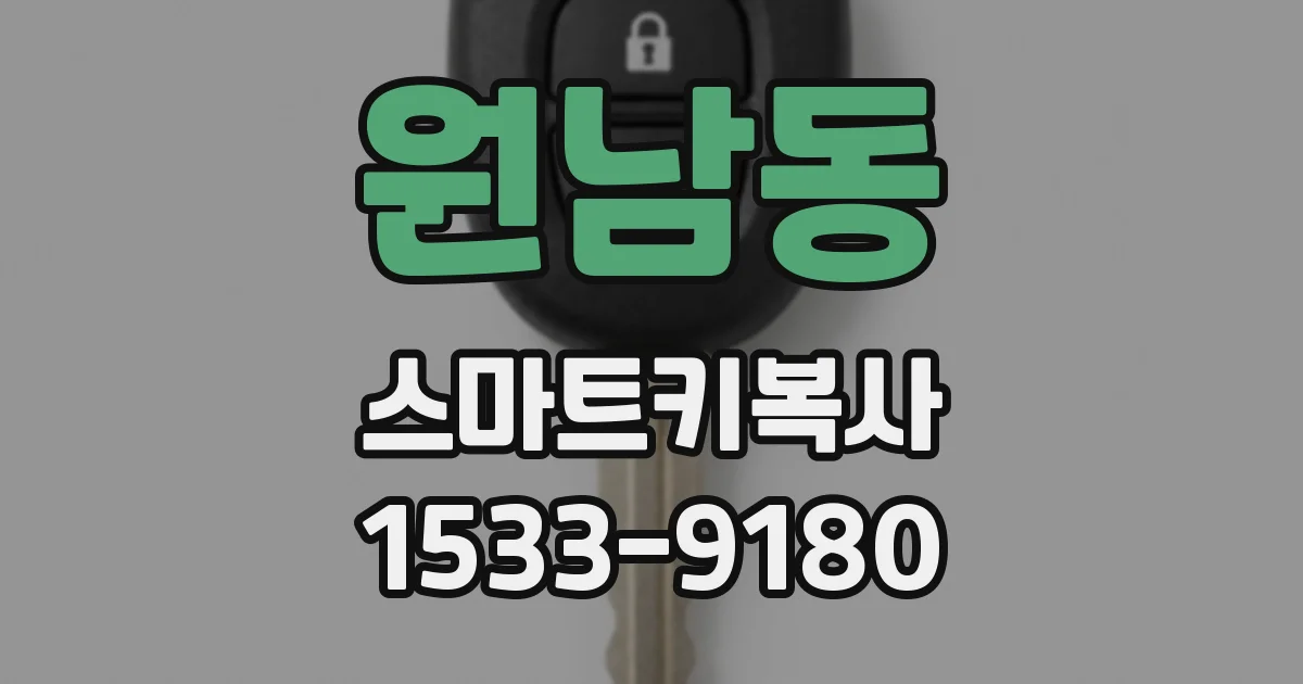 원남동 스마트키복사
