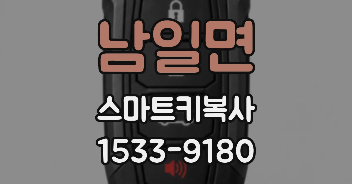 남일면 스마트키복사