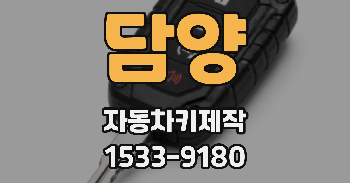 담양 자동차키제작