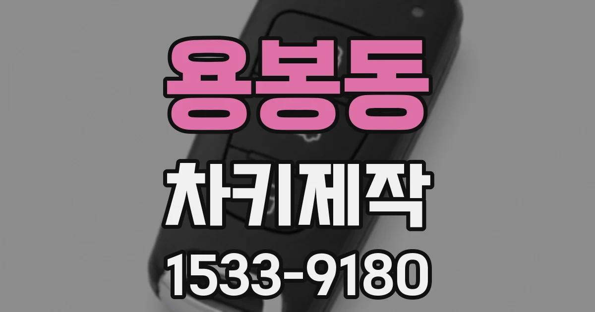 용봉동 차키제작
